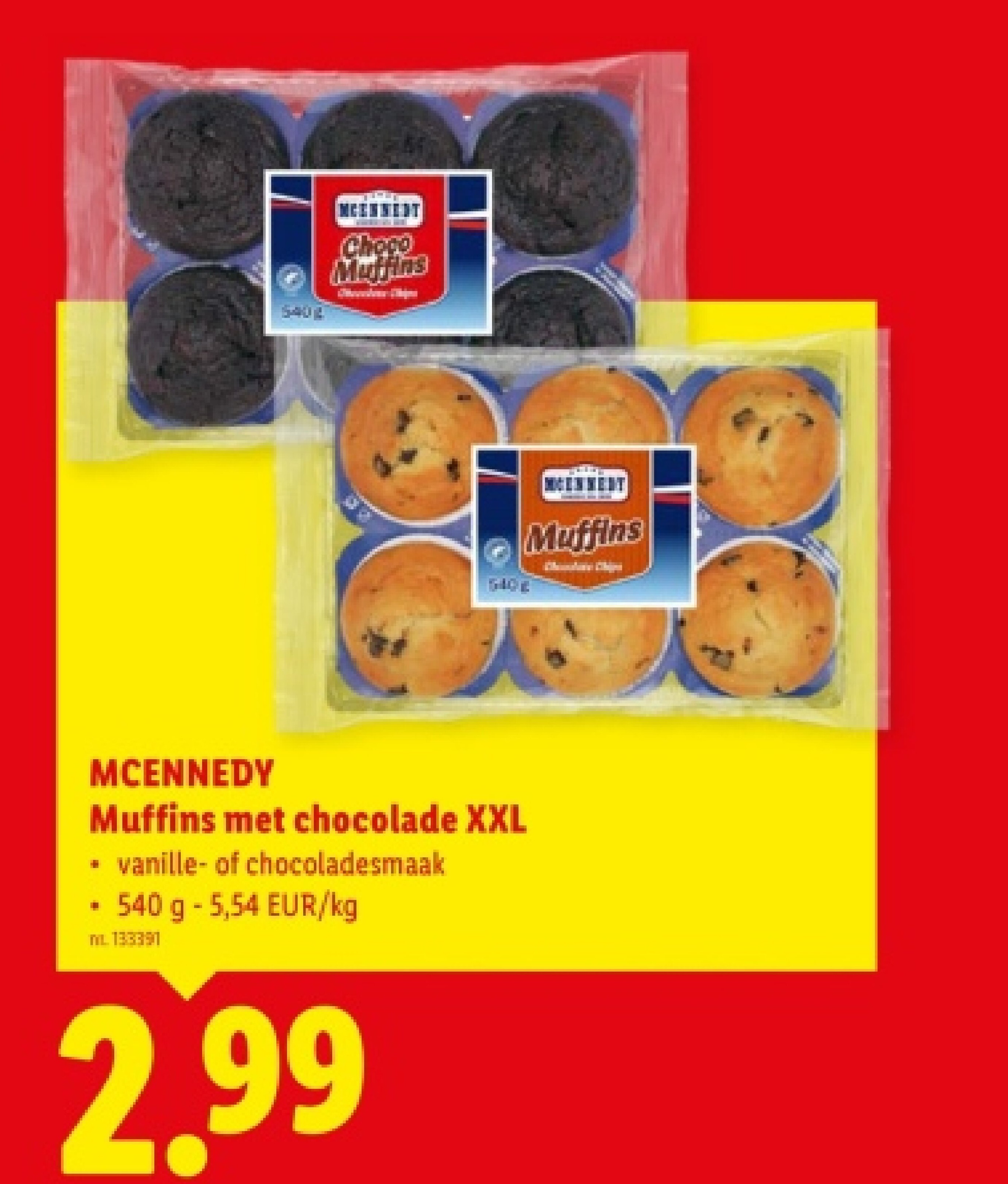 Muffins met chocolade XXL