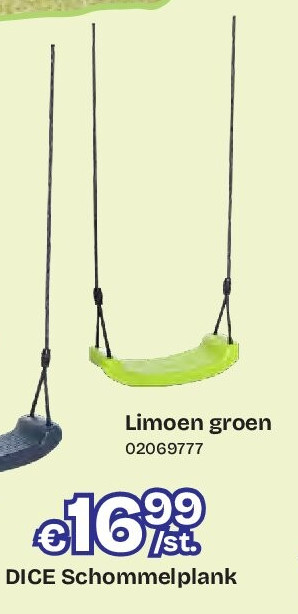 DICE Schommelplank Limoen groen