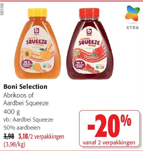 Boni Selection Aardbei Squeeze 50% aardbeien