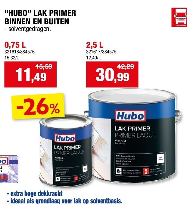 “HUBO” LAK PRIMER BINNEN EN BUITEN