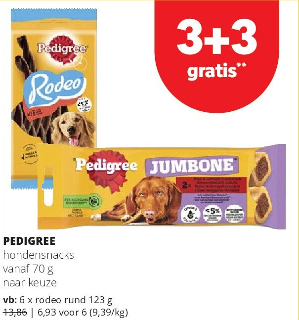 PEDIGREE hondensnacks vanaf 70 g