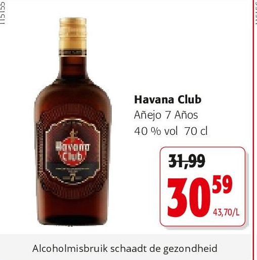 Havana Club Añejo 7 Años 40 % vol 70 cl