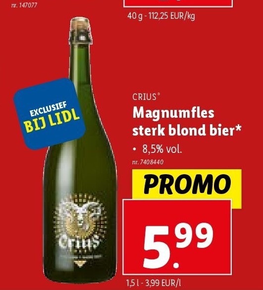 Magnumfles sterk blond bier