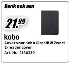 Cover voor Kobo Clara/BW Zwart
