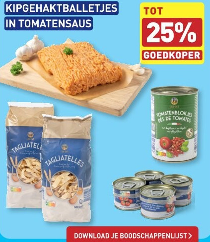 KIPGEHAKTBALLETJES IN TOMATENSAUS