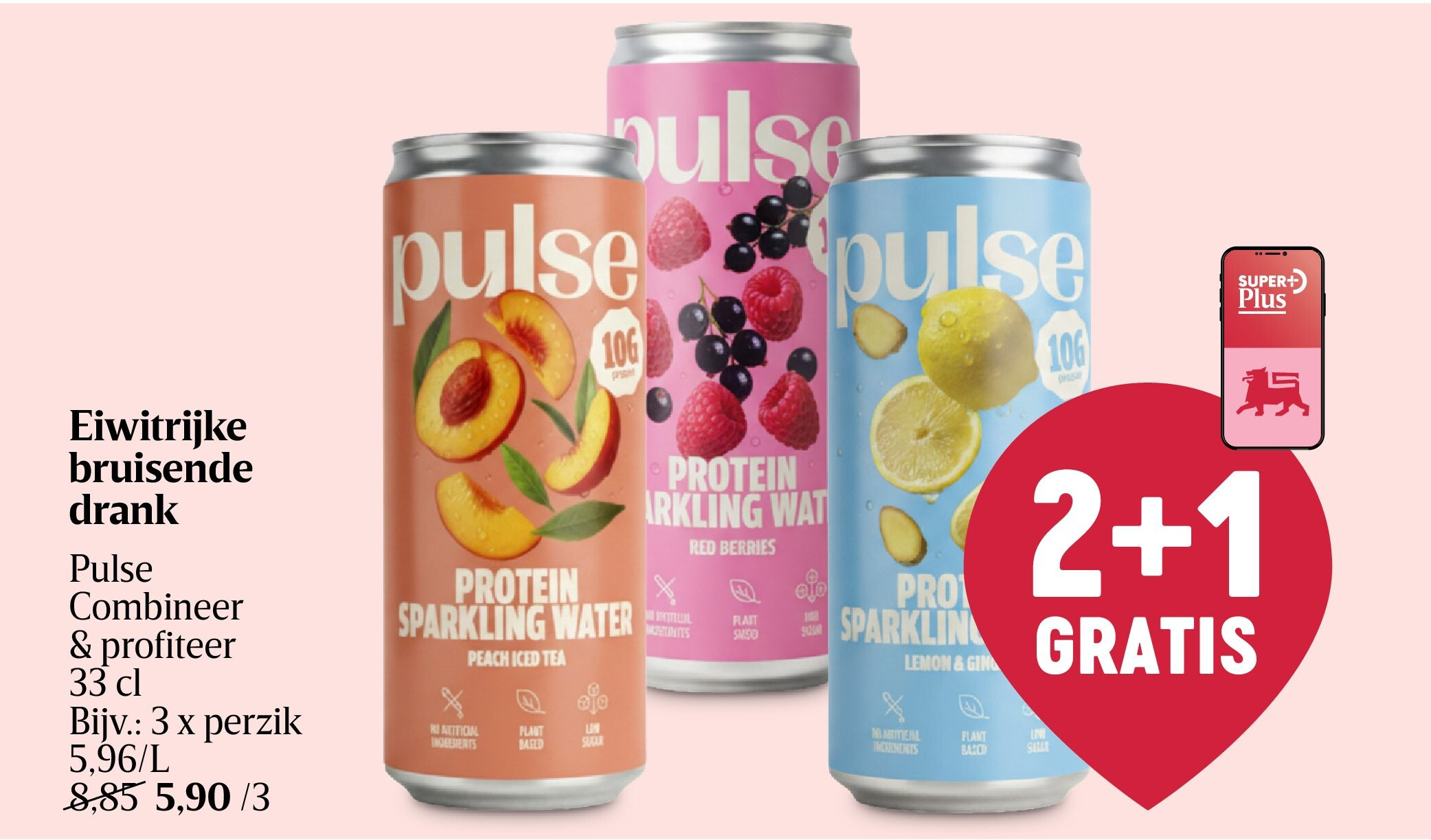 Eiwitrijke bruisende drank