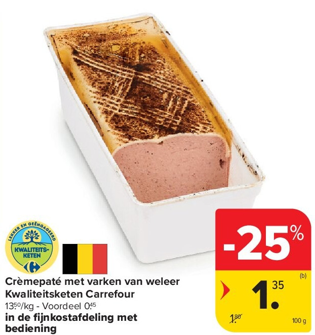Crèmepaté met varken van weleer Kwaliteitsketen Carrefour