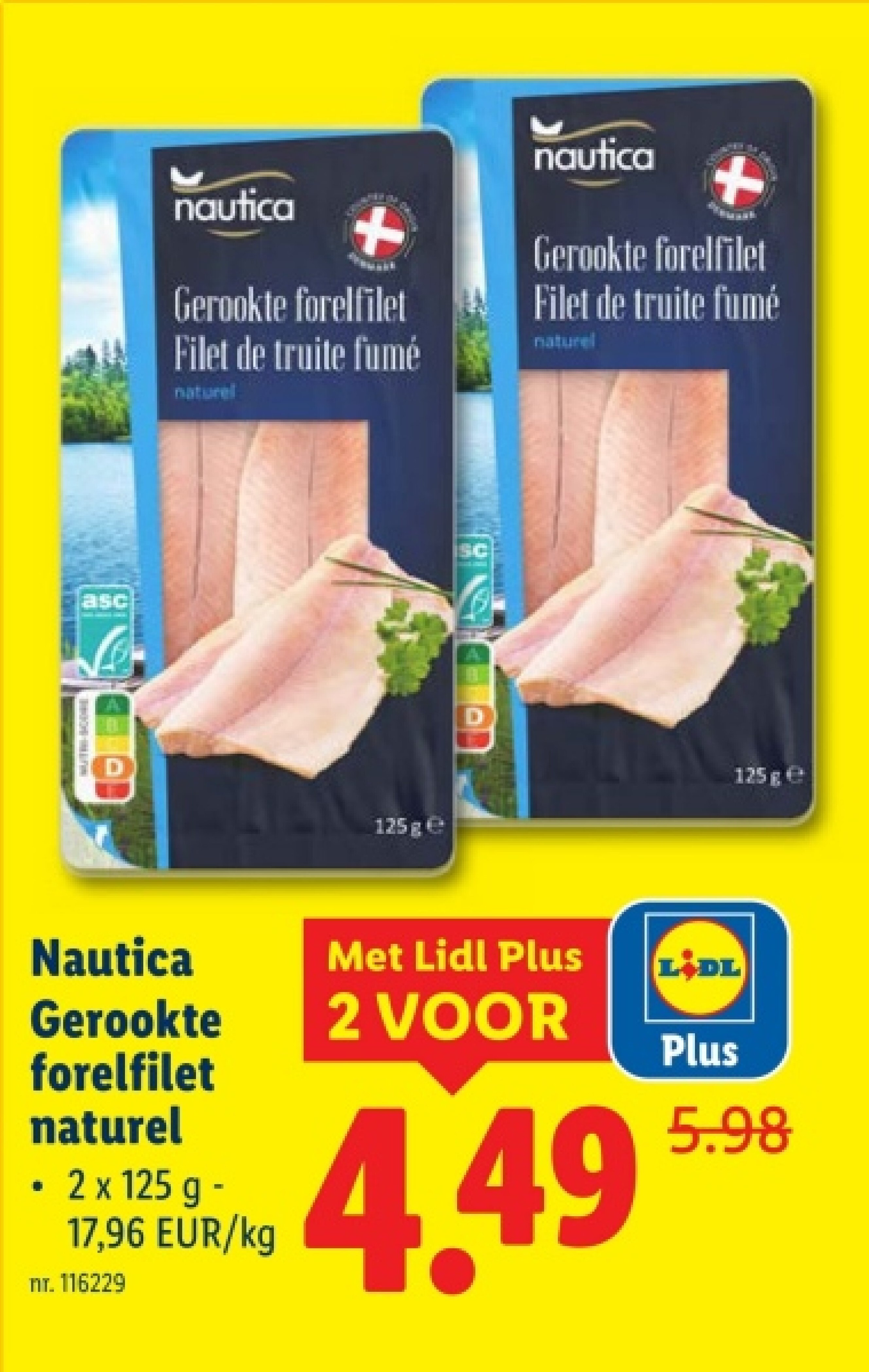 Gerookte forelfilet naturel
