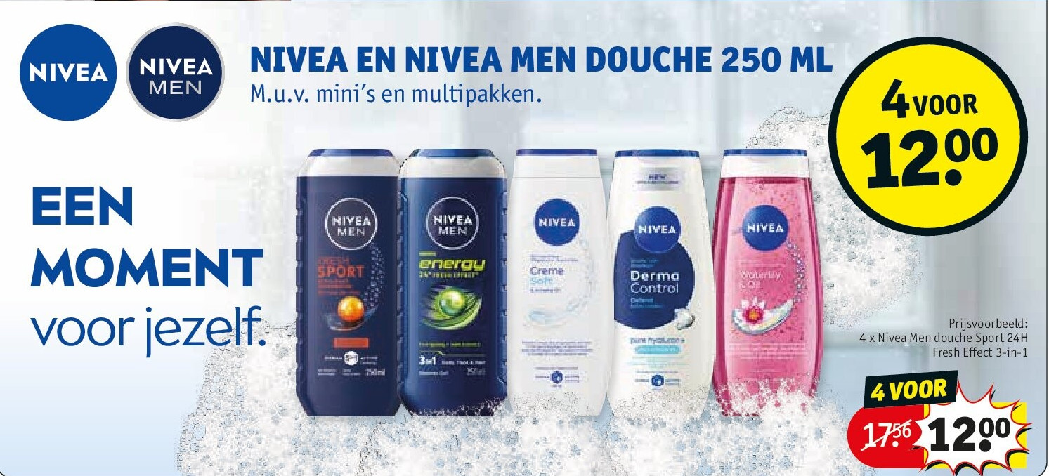 4 x Nivea Men douche Sport 24H Fresh Effect 3-in-1