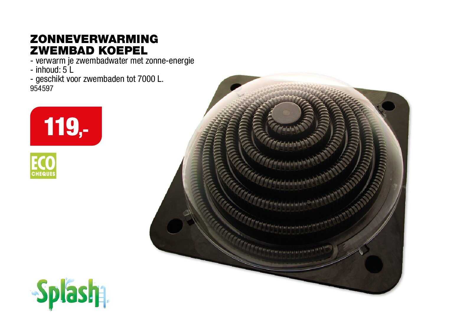 Splash zwembadverwarming solar 57x25 cm