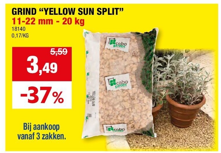 GRIND “YELLOW SUN SPLIT” 11-22 mm - 20 kg