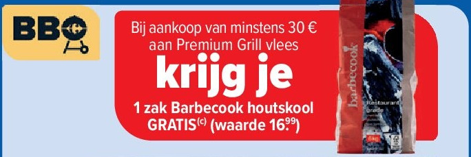 1 zak Barbecook houtskool