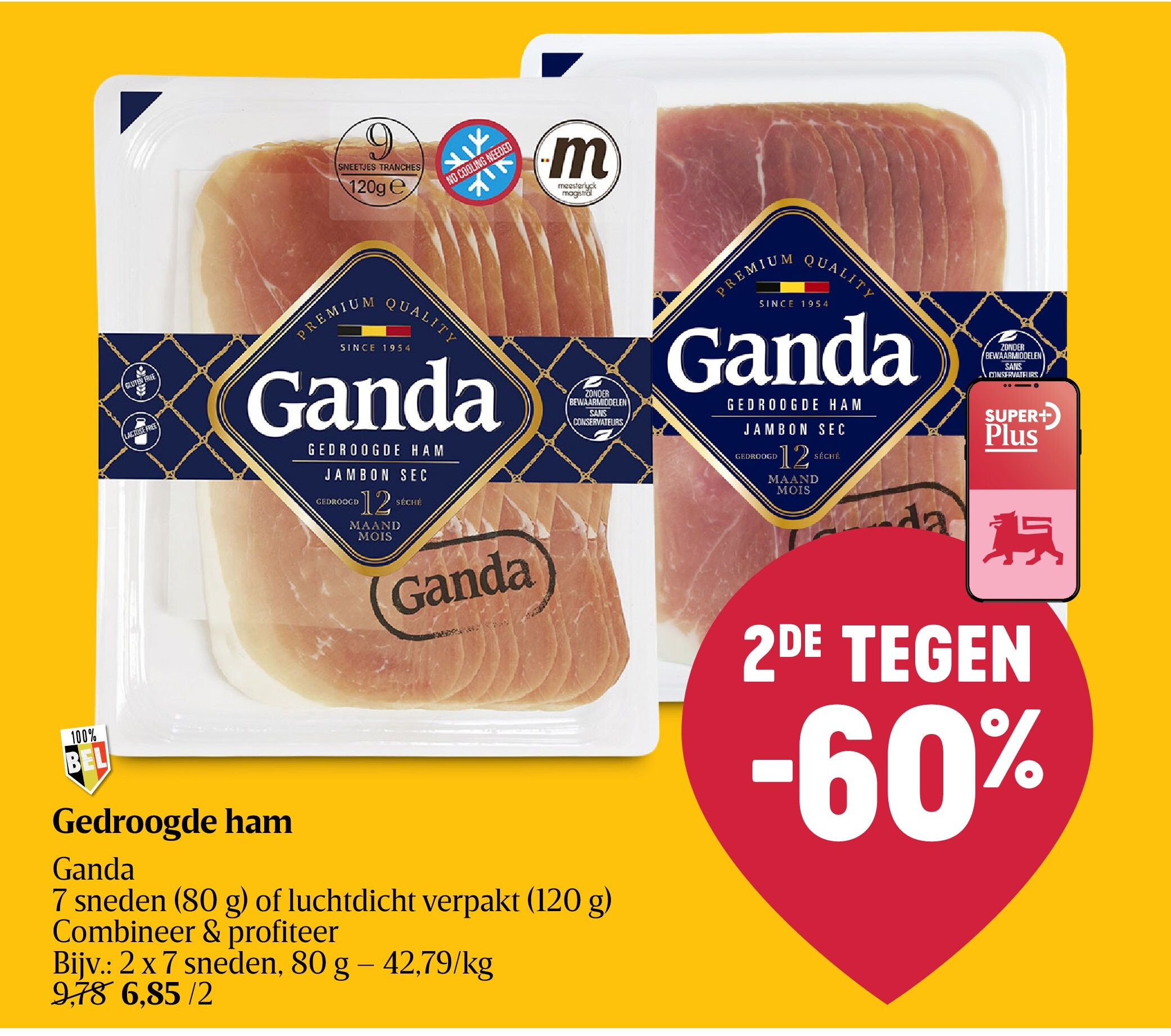 Gedroogde ham