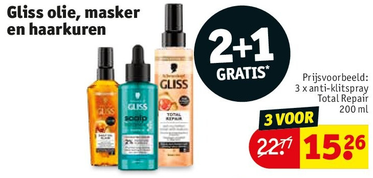 Gliss olie, masker en haarkuren