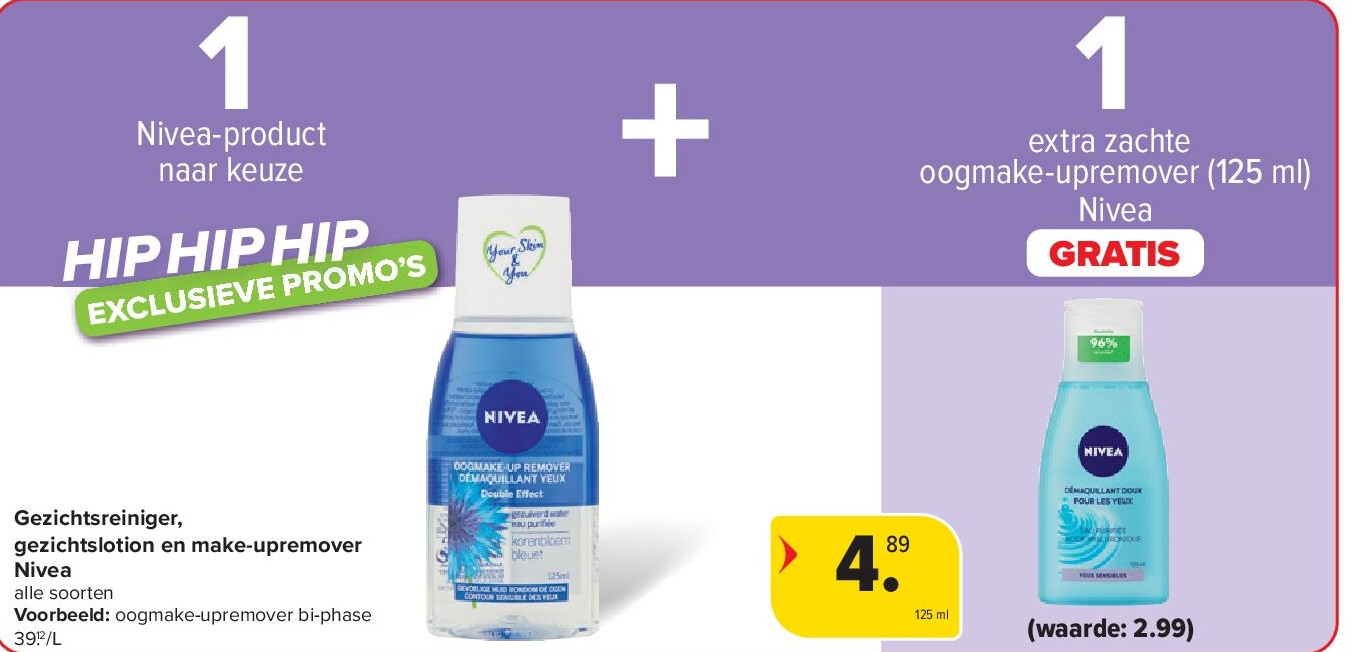 Gezichtsreiniger, gezichtslotion en make-upremover Nivea