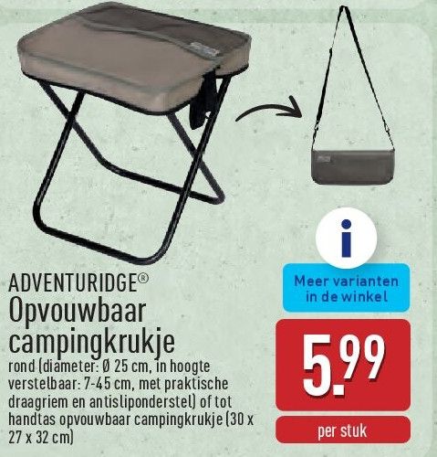 Opvouwbaar campingkrukje