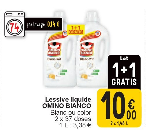 Lessive liquide OMINO BIANCO