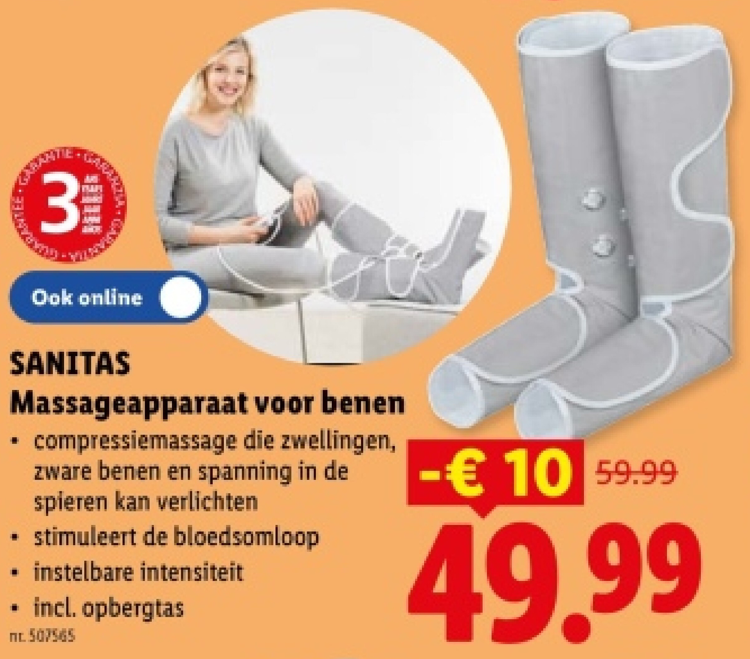 Massageapparaat voor benen