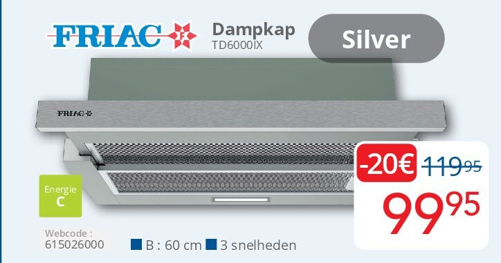 Friac Dampkap TD6000IX