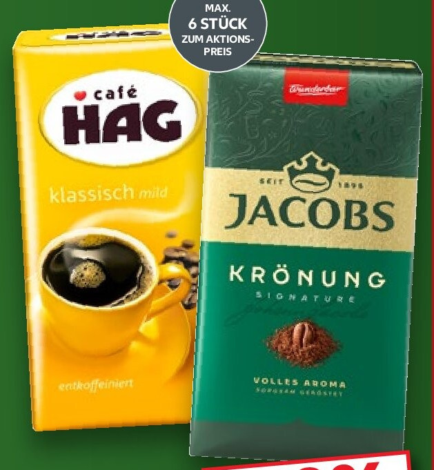 Jacobs Krönung oder Origins oder CAFÉ HAG Kaffee