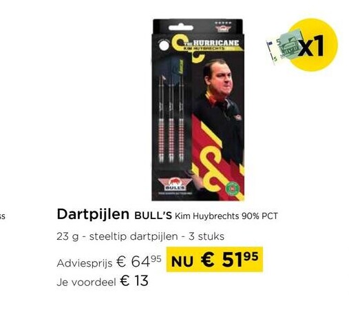 Dartpijlen BULL'S Kim Huybrechts 90%1