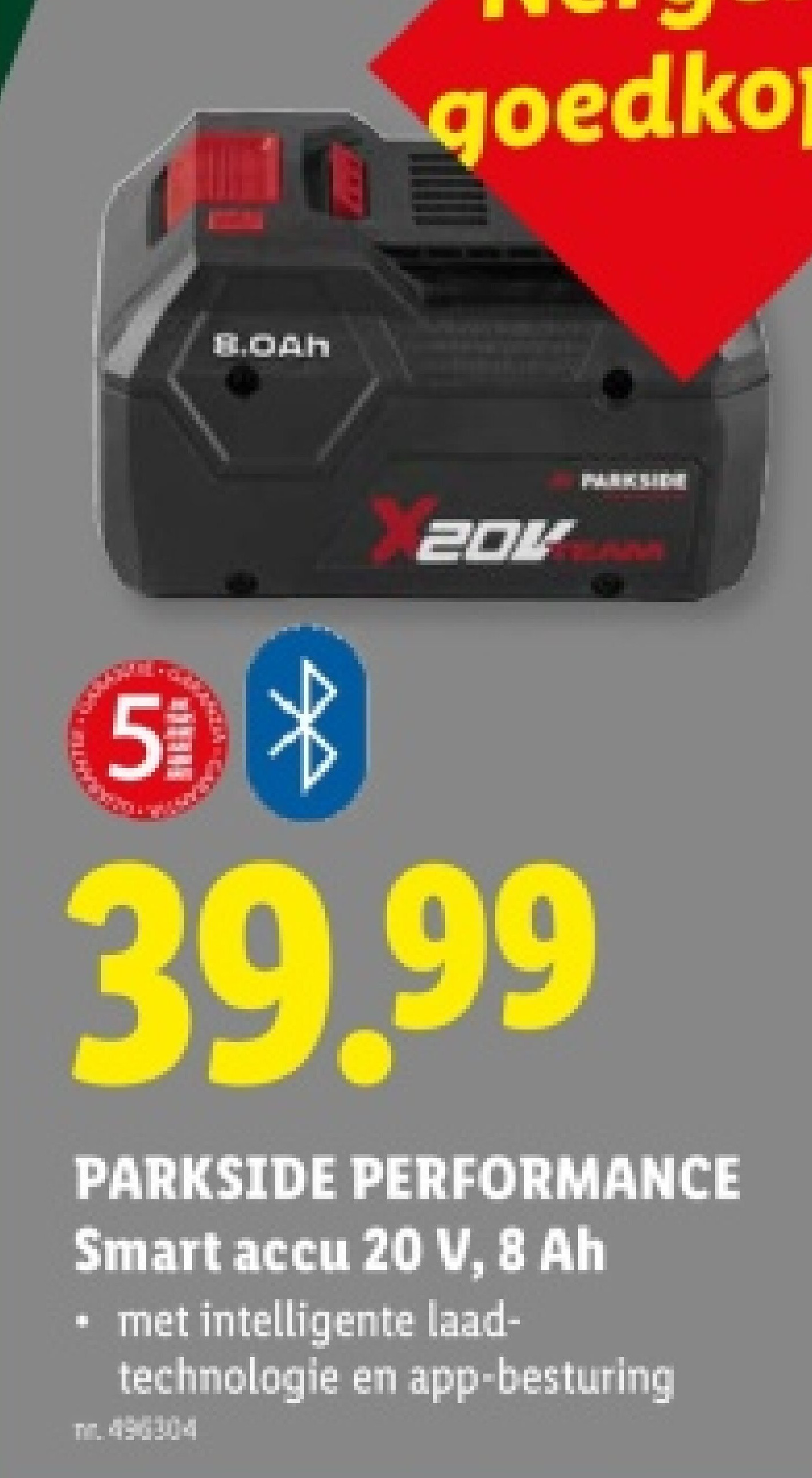 Smart accu 20 V, 8 Ah