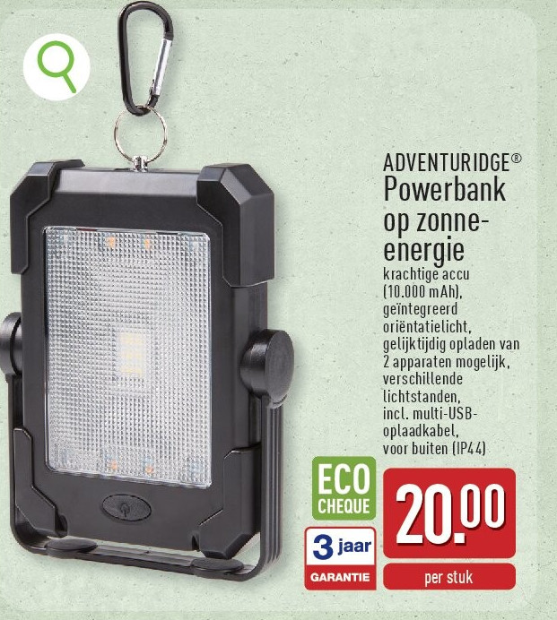 Powerbank op zonneenergie