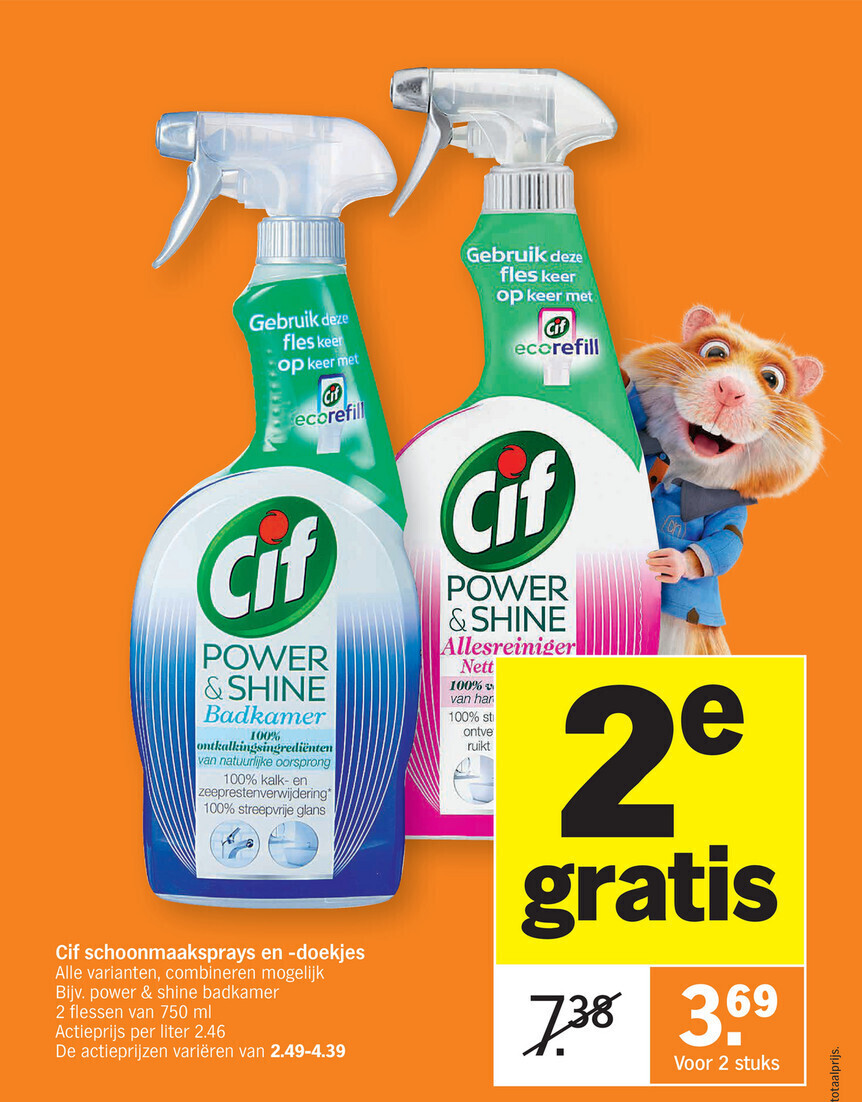 Cif schoonmaaksprays en -doekjes