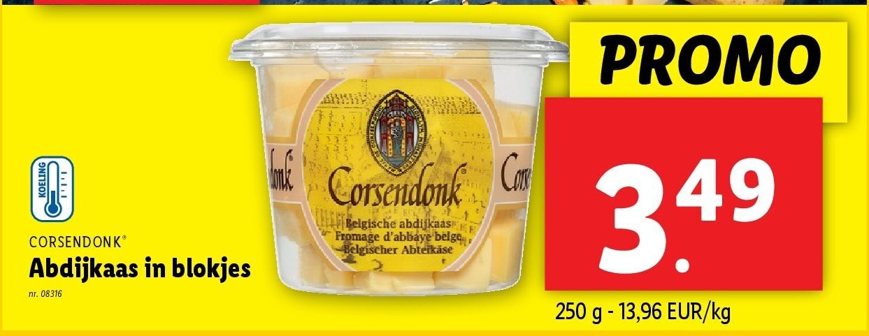 Abdijkaas in blokjes