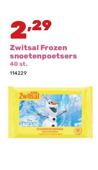 Zwitsal Frozen snoetenpoetsers 40 st.