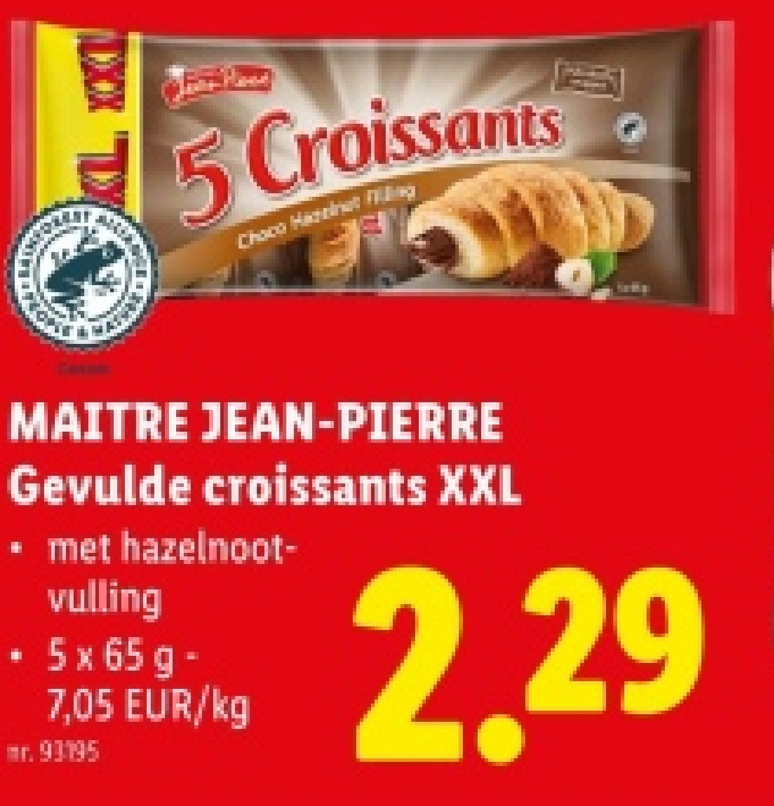 MAITRE JEAN-PIERRE Gevulde croissants XXL