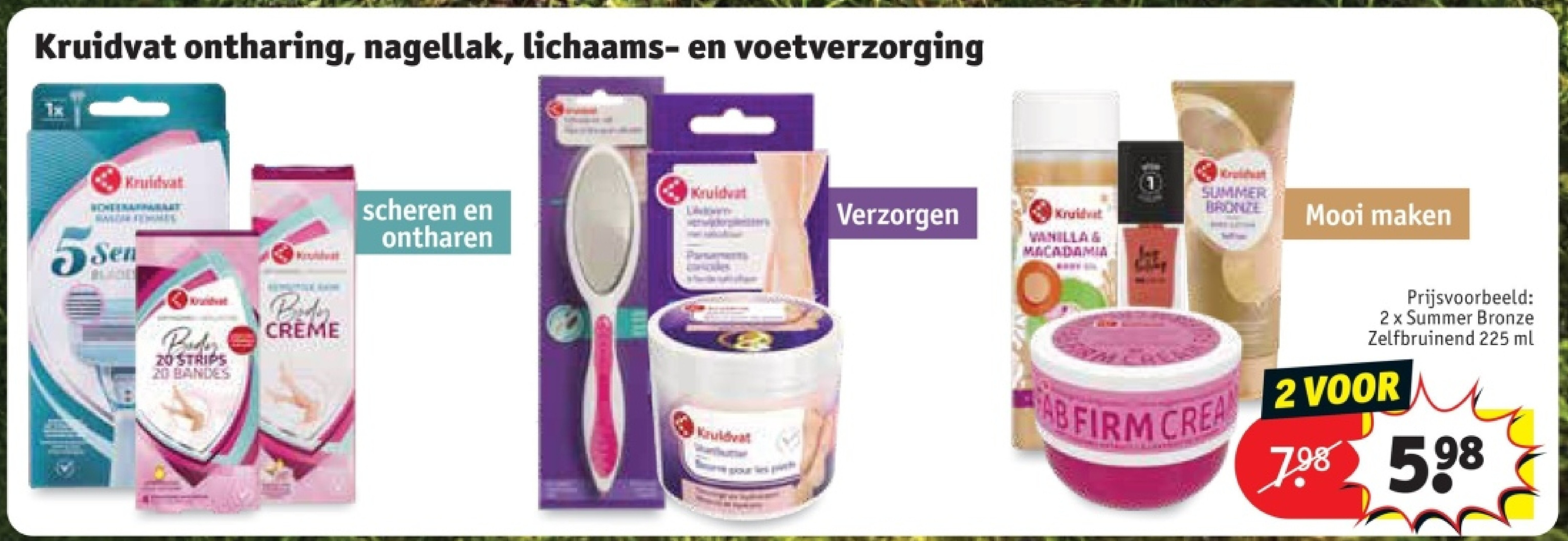 Kruidvat ontharing, nagellak, lichaams- en voetverzorging