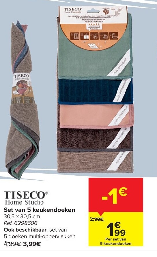 Set van 5keukedndoeken