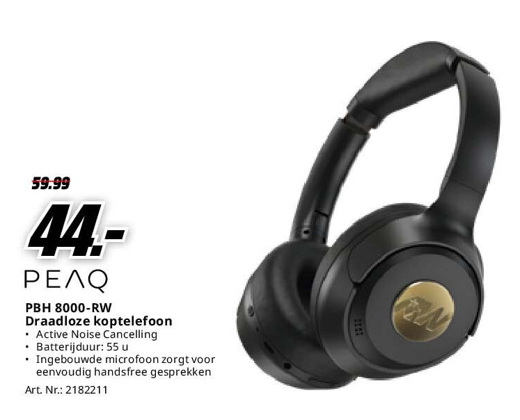 PBH 8000-RW Draadloze koptelefoon