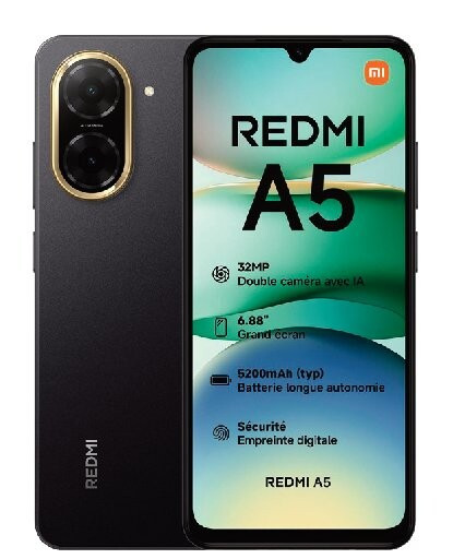 Smartphone Xiaomi Redmi A5 4/128Go Noir