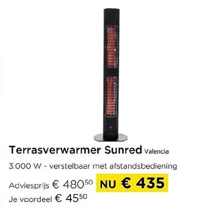 Terrasverwarmer Sunred