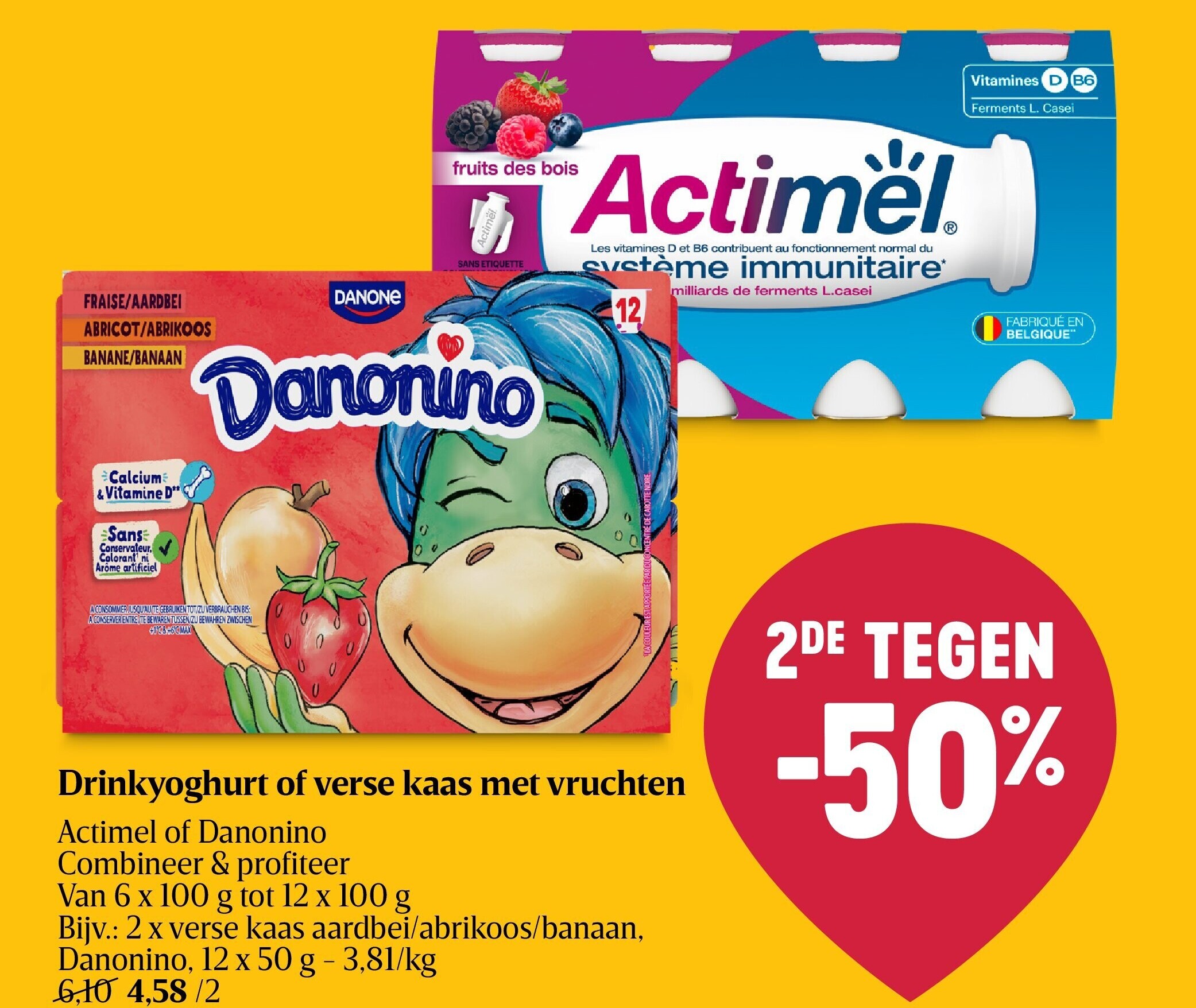 Drinkyoghurt of verse kaas met vruchten