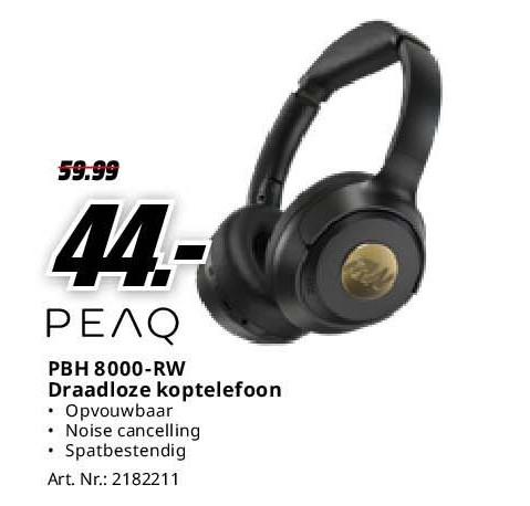 PBH 8000-RW Draadloze koptelefoon