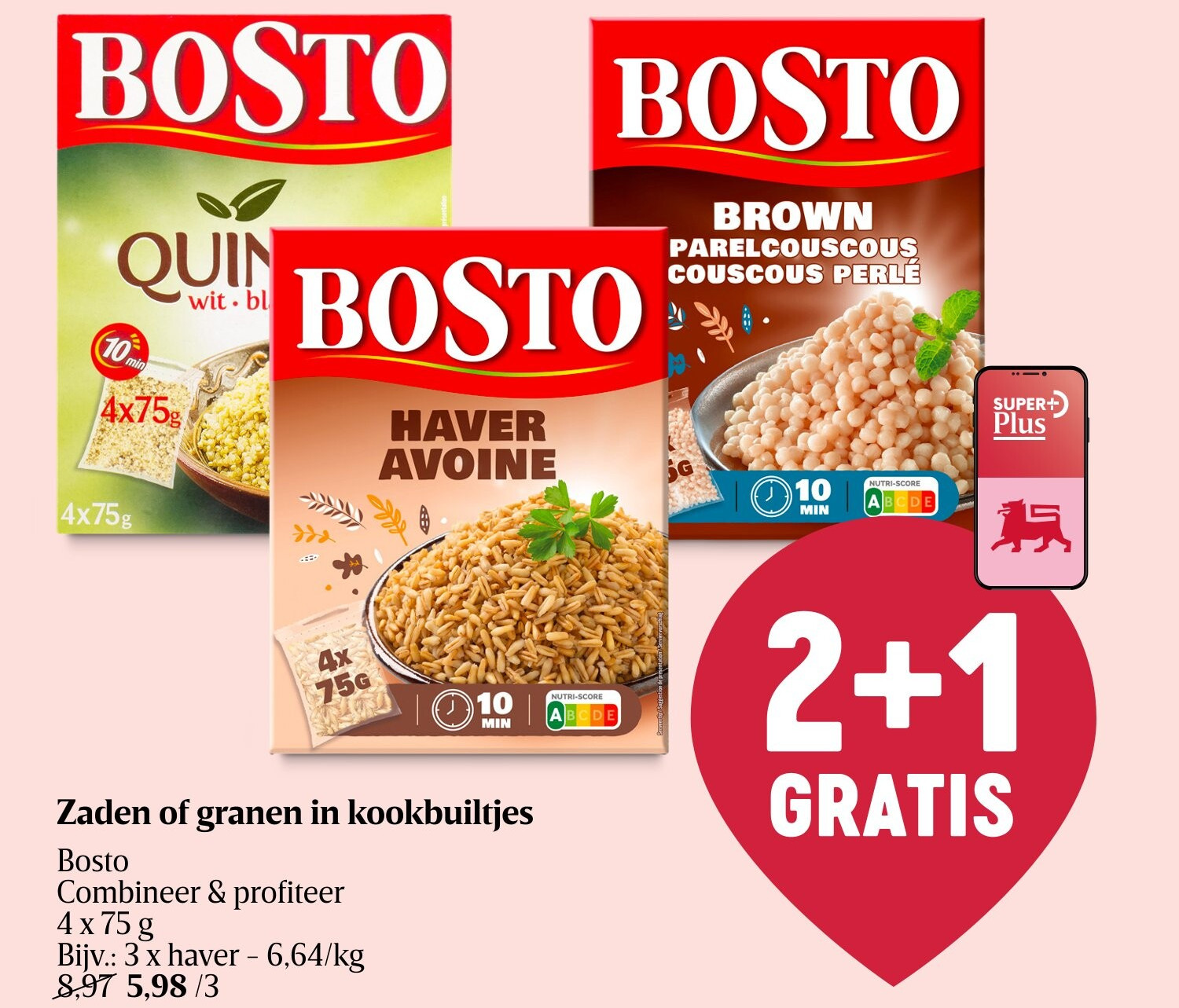 Zaden of granen in kookbuiltjes