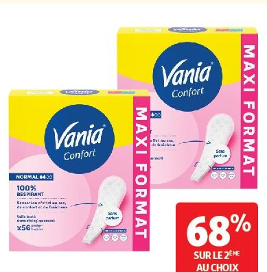 Protèges-slips Confort Vania, taille normale, x56