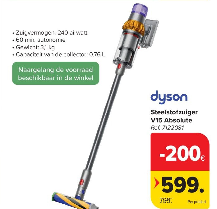 Steelstofzuiger V15 Absolute