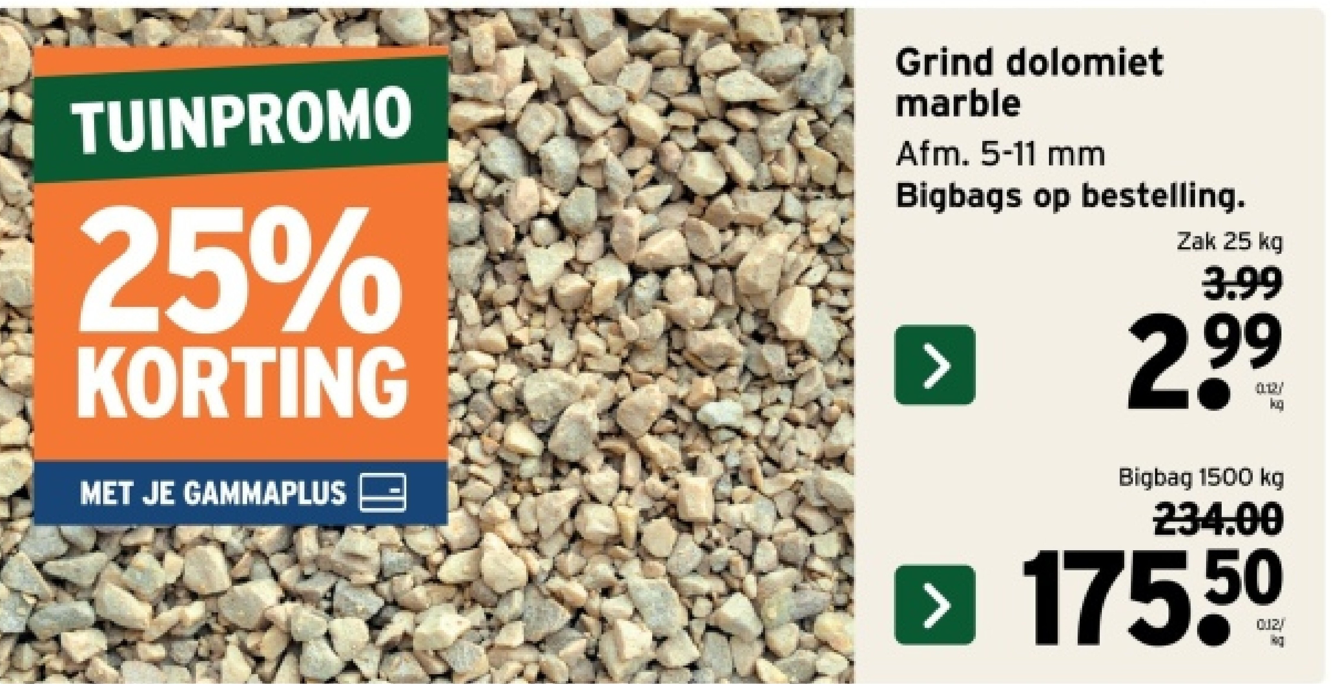 Grind dolomiet marble