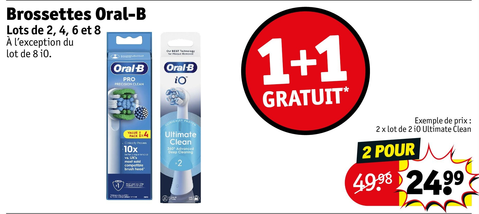 Brossettes Oral-B 2 POUR