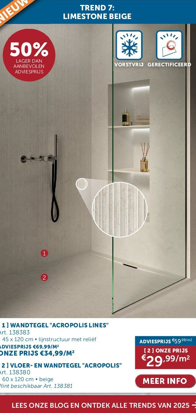 VLOER- EN WANDTEGEL "ACROPOLIS"