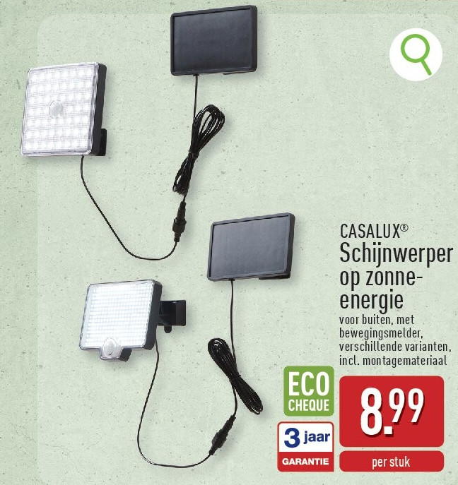 Schijnwerper op zonneenergie