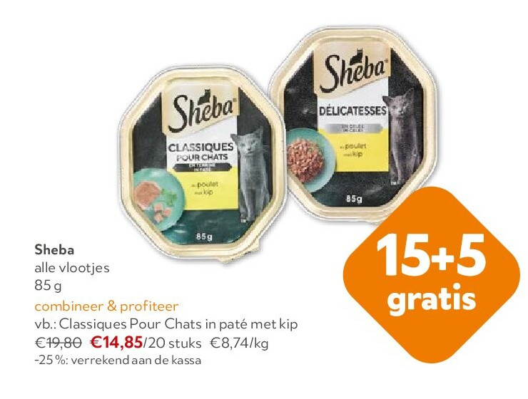 Sheba Classiques Pour Chats in paté met kip