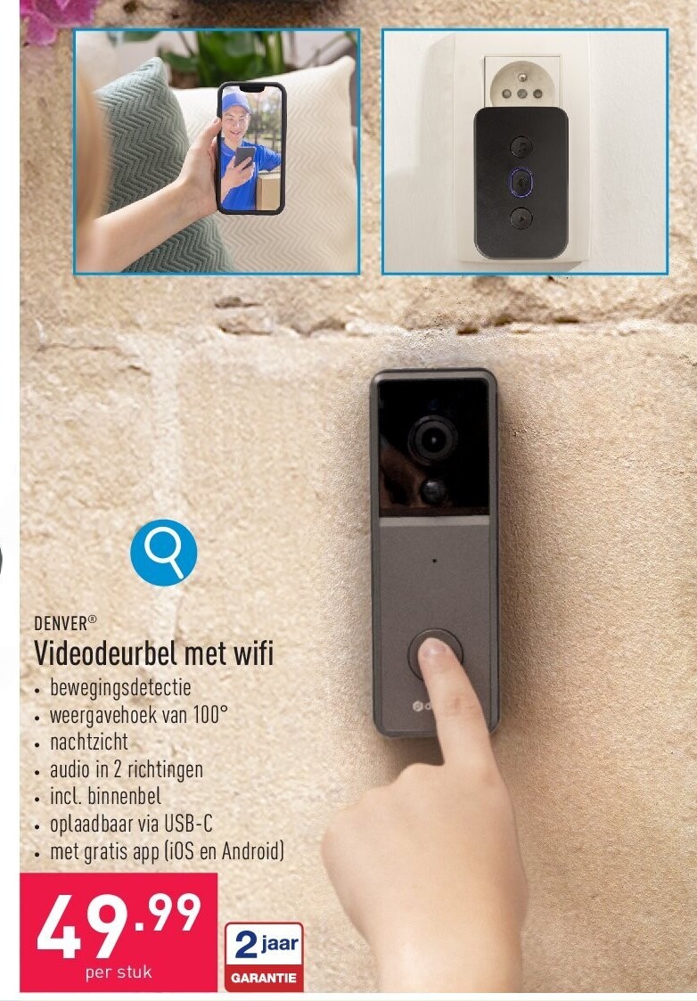 Videodeurbel met wifi