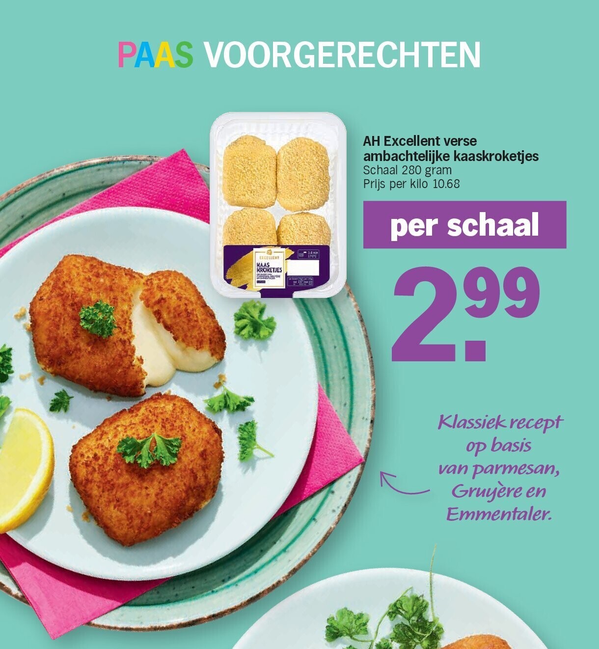 AH Excellent verse ambachtelijke kaaskroketjes