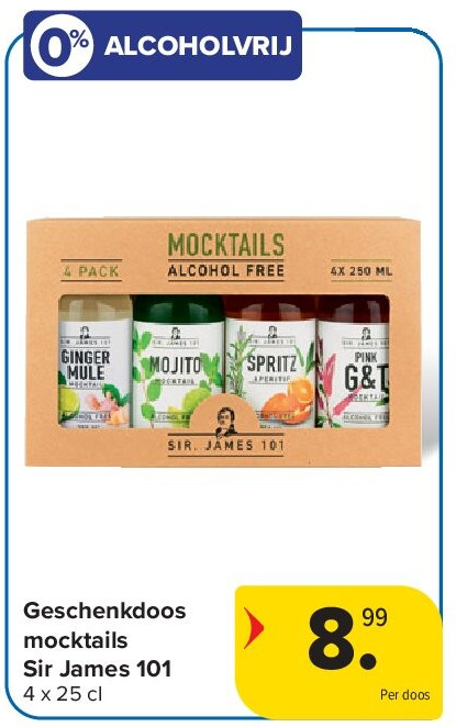 Geschenkdoos mocktails Sir James 101