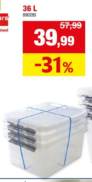 OPBERGBOX MET DEKSEL “Q-LINE” 36 L